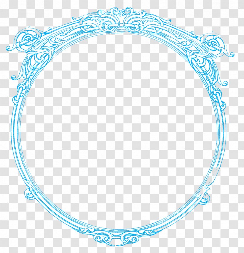 Art Nouveau Ornament Clip - Rectangle - Round Frame Picture Transparent PNG