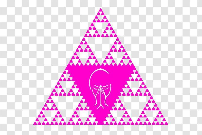 Sierpinski Triangle Fractal Mathematics Scale Invariance - Pink Transparent PNG
