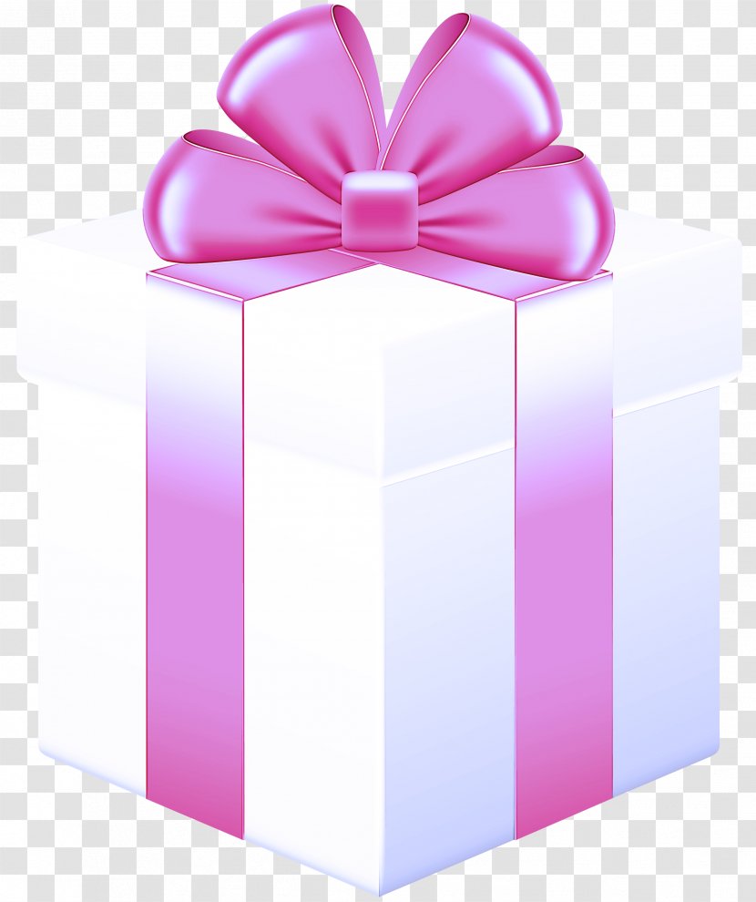 Pink Ribbon Purple Violet Present - Magenta - Gift Wrapping Transparent PNG