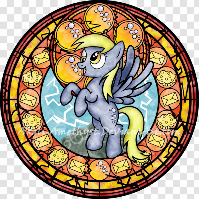 Stained Glass Derpy Hooves Pony Window - Material Transparent PNG