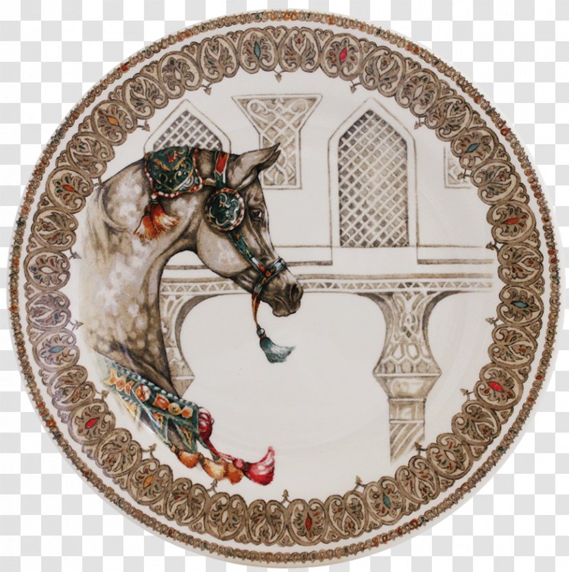 Plate Arabian Horse Faïencerie De Gien Tea - Dessert - Cake Table Transparent PNG