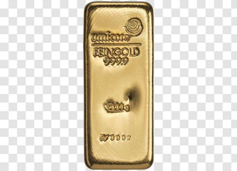Gold Bar Ingot Umicore Silver - Bullion Transparent PNG
