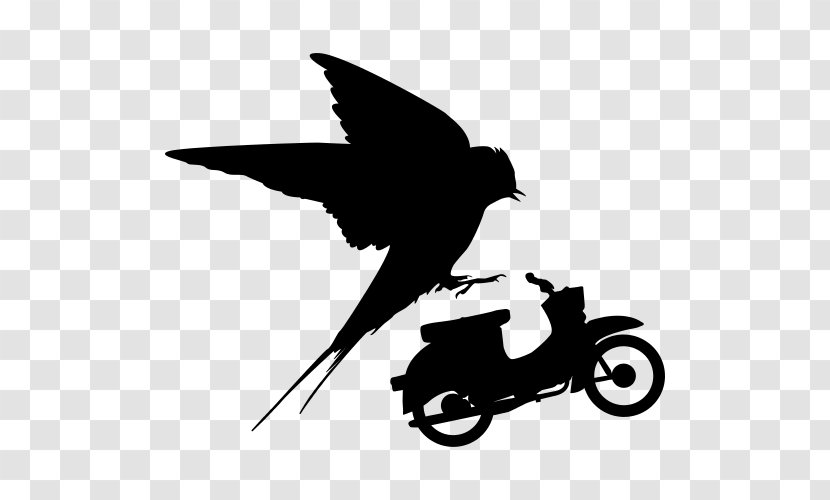 Swallow Beak Motorcycle Bird Clip Art - Black - Simson Transparent PNG