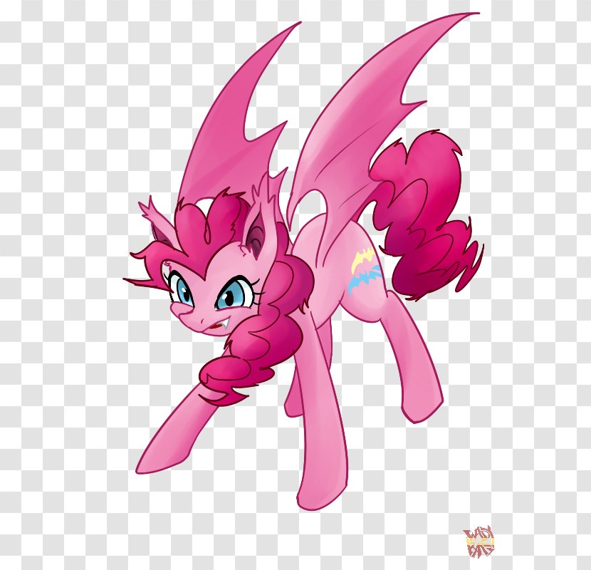 Pinkie Pie Pony Applejack Fluttershy Rarity - Watercolor - Bat Transparent PNG