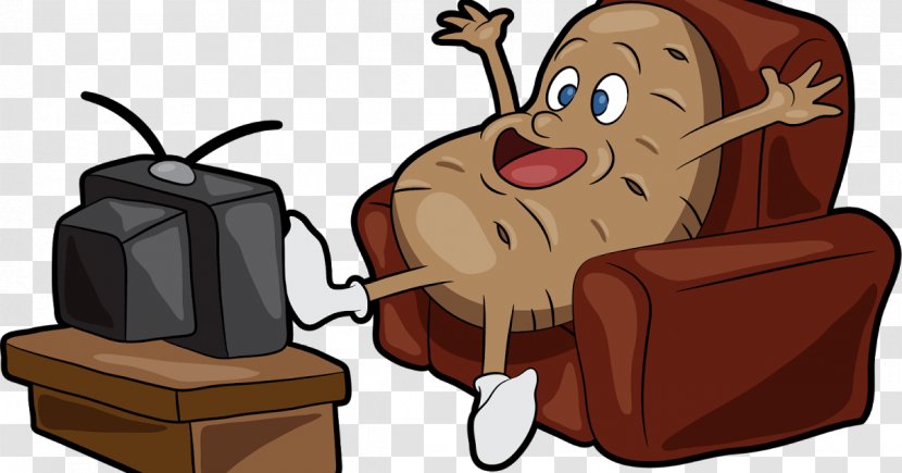 Couch Potato Cartoon Beer Television - Human Behavior Transparent PNG