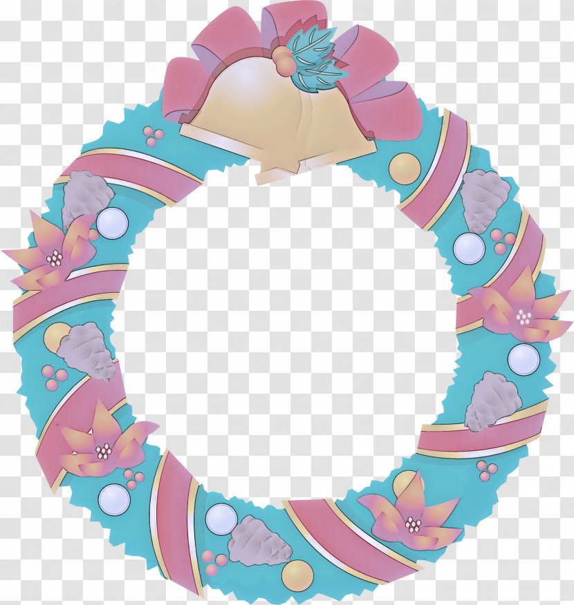 Turquoise Pink Circle Fashion Accessory - Hair Tie Wreath Transparent PNG