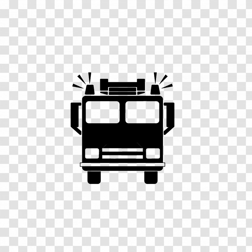 Car Fire Engine Truck Silhouette Clip Art - Product Design - Lighted Engines Transparent PNG