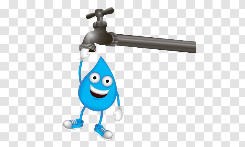 Tap Water Drop - Cartoon Drops And Faucet Transparent PNG