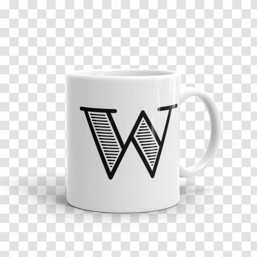 Coffee Cup Mug Typography Monogram Logo - Dishwasher Transparent PNG