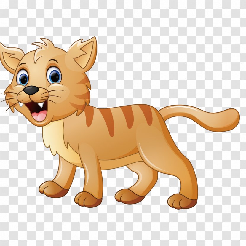Cat Illustration - Dog Like Mammal - Yellow Tigers Transparent PNG