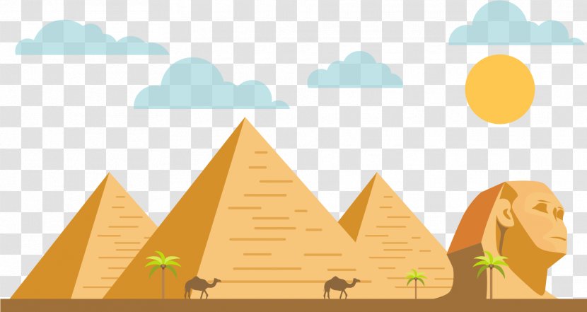 Egyptian Pyramids Pyramid - Triangle Landscape Transparent PNG