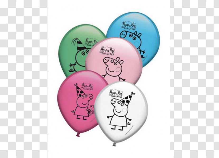 Toy Balloon Party George Pig Birthday Paper - Year End Summary Decoration Transparent PNG