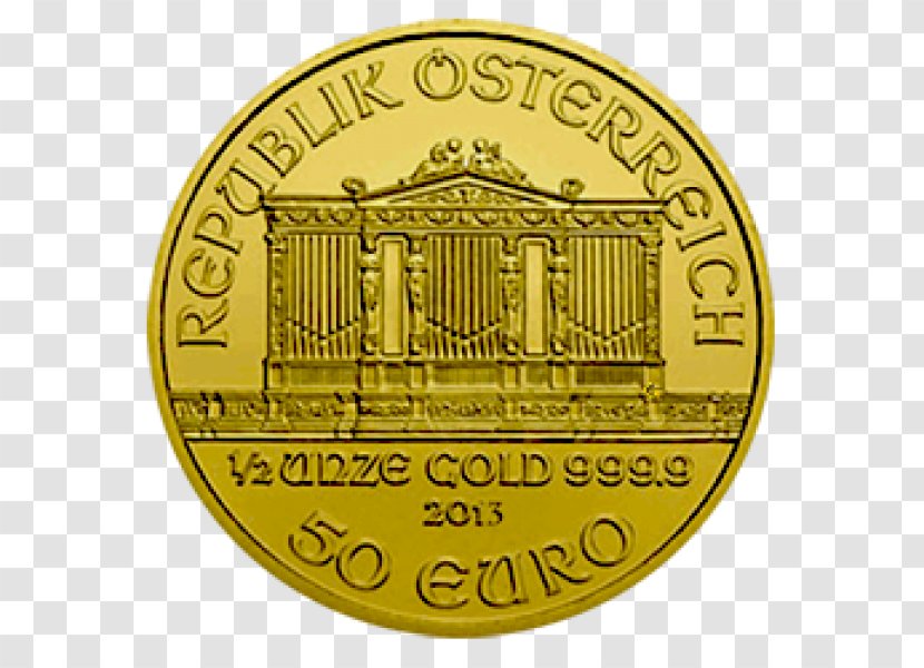 Coin Gold Austrian Silver Vienna Philharmonic Transparent PNG
