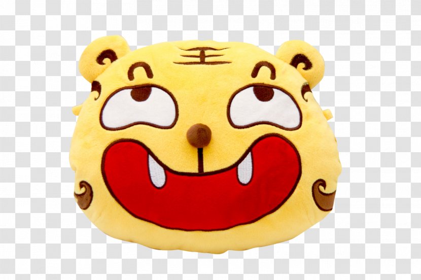 Cartoon Smiley South China Tiger - Snout - Pillow Transparent PNG