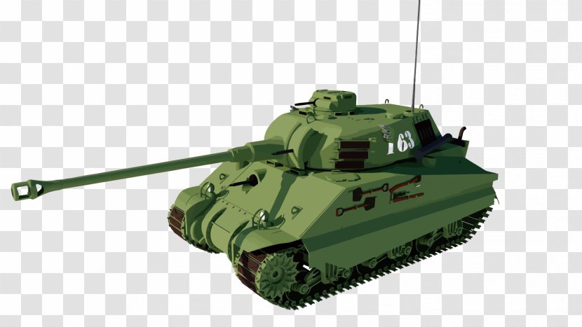 Churchill Tank M6 Heavy - M4 Sherman - Vector Transparent PNG