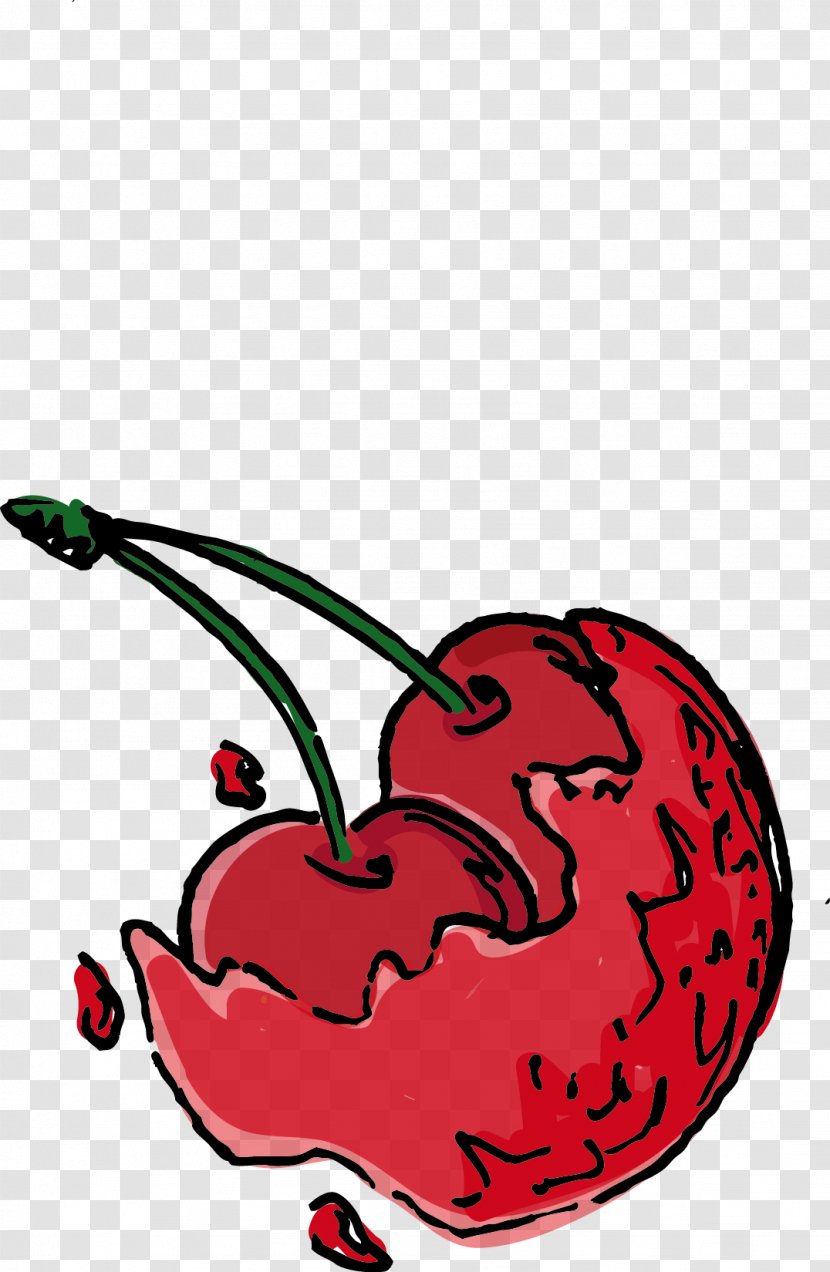 Cherry Cartoon Fruit Clip Art - Fictional Character Transparent PNG