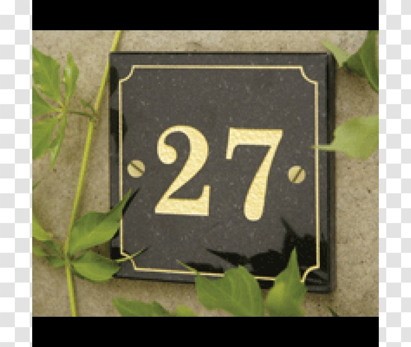 House Numbering Sign Home Granite - Brass Transparent PNG
