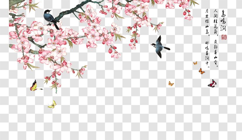 Flowering Plant Cherry Blossom Floral Design - User Interface - Flora Transparent PNG