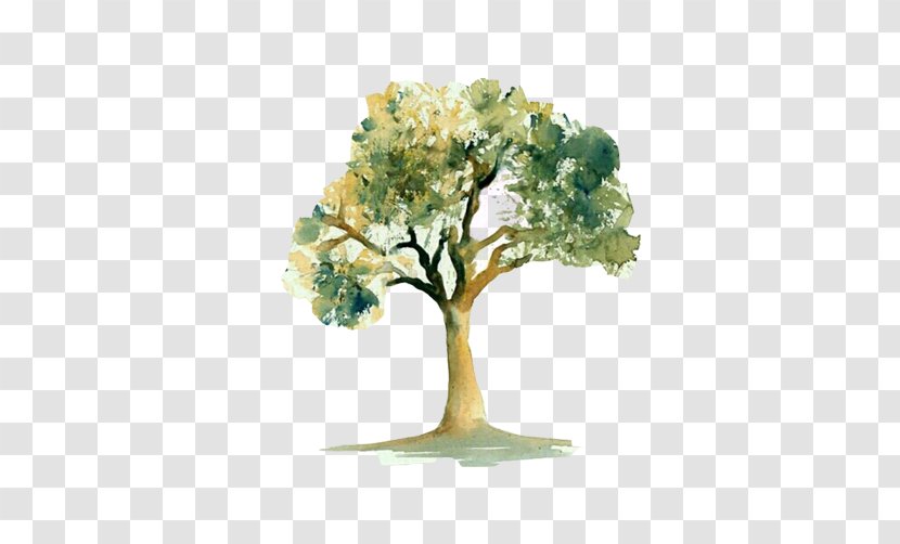 Landscape Tree Watercolor Picture Material - Creative Industries - Branch Transparent PNG