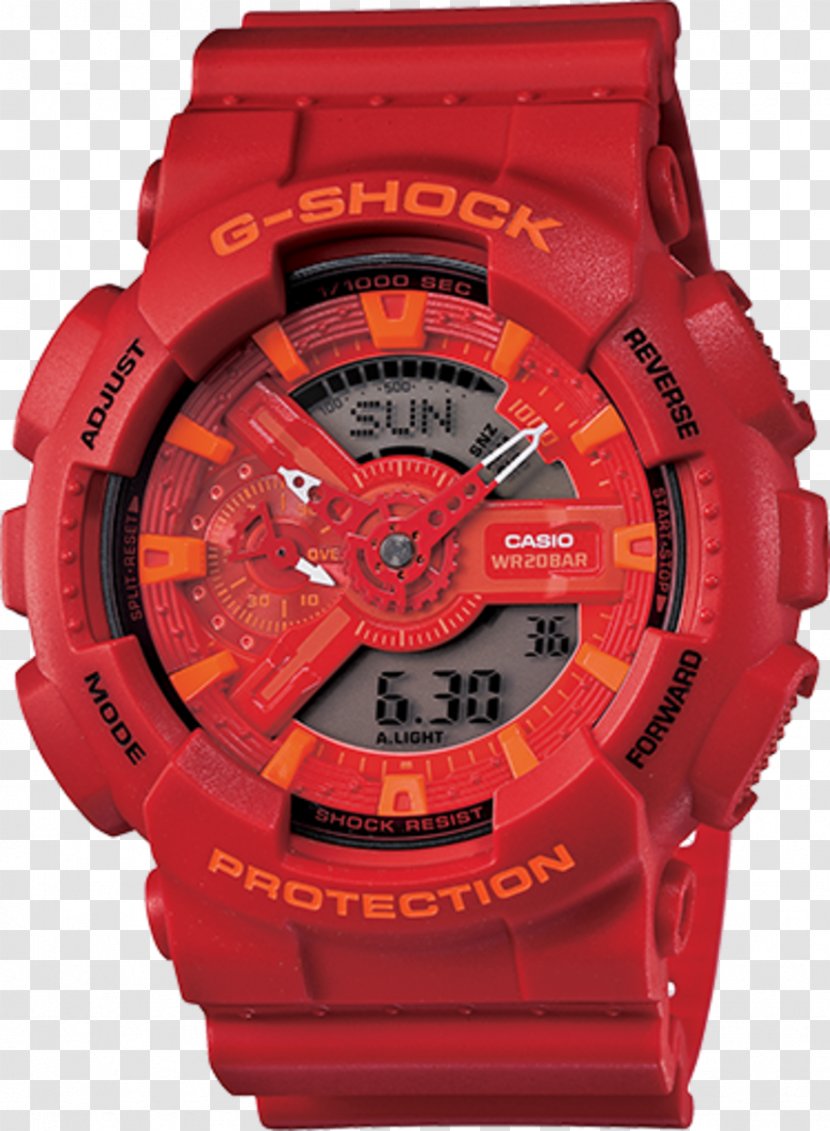 G-Shock Casio Watch Clock Red - Accessory - G Shock Transparent PNG