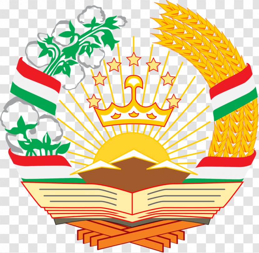 Emblem Of Tajikistan Tajik Soviet Socialist Republic Coat Arms Autonomous - Food - Usa Gerb Transparent PNG