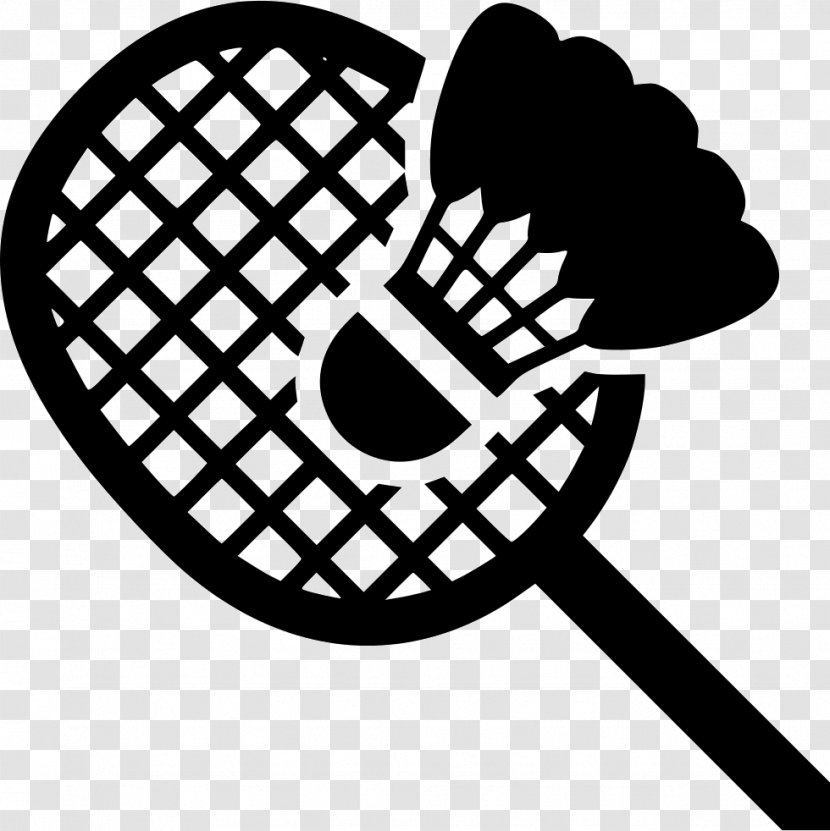 Shuttlecock Badminton Racket Clip Art - Black And White Transparent PNG