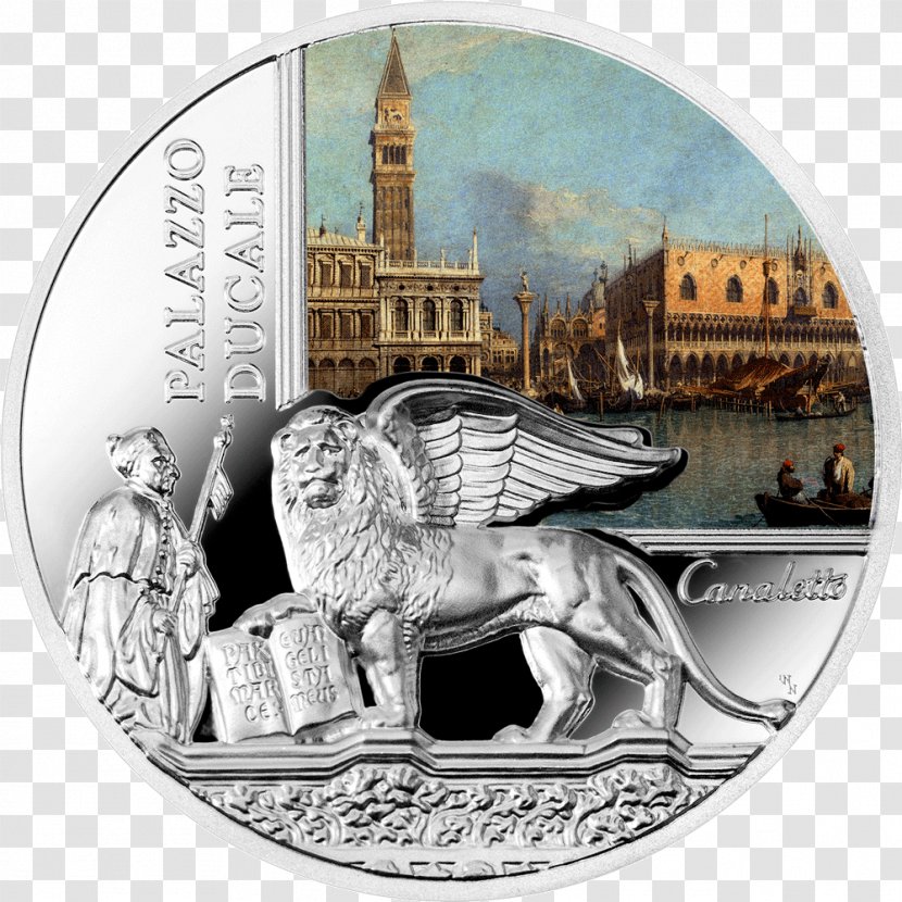 Doge's Palace Silver Coin - Gold Transparent PNG