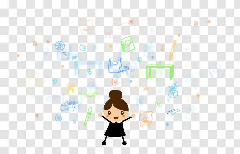 Cartoon Illustration Human Behavior Product Design Desktop Wallpaper - Happiness - Computer Transparent PNG