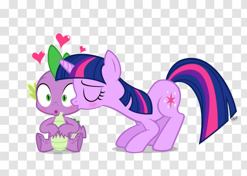 Pony Spike Twilight Sparkle Rarity Rainbow Dash - Horse Like Mammal - Kiss Transparent PNG