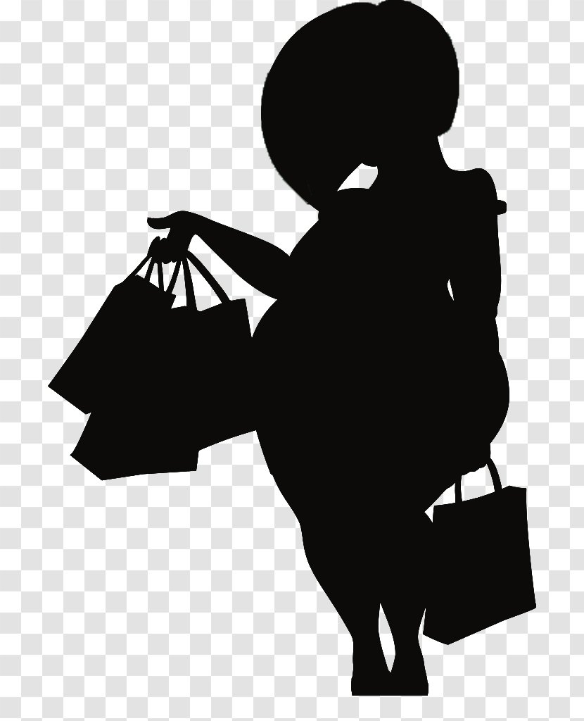 Silhouette Woman - Monochrome - Black Cartoon With Short Hair Clips Transparent PNG