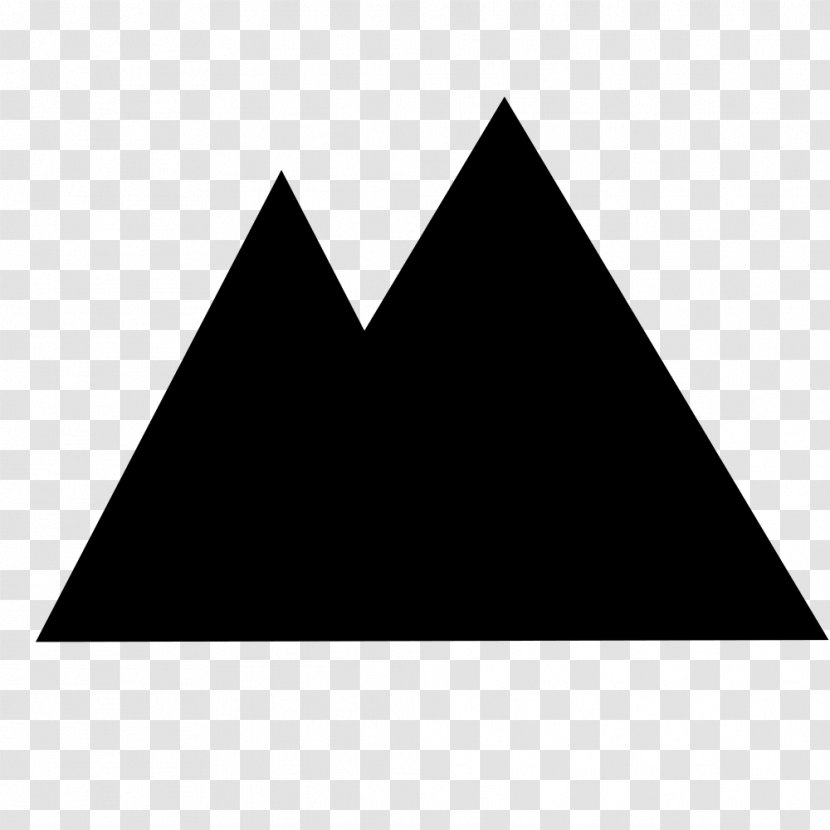 Mountain Clip Art - Black Transparent PNG