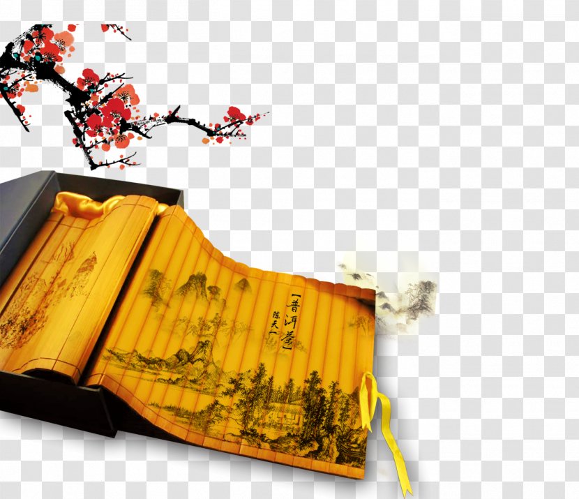 Tea Culture Poster Chinoiserie Bamboo And Wooden Slips - Photography - Ink Tablet Transparent PNG