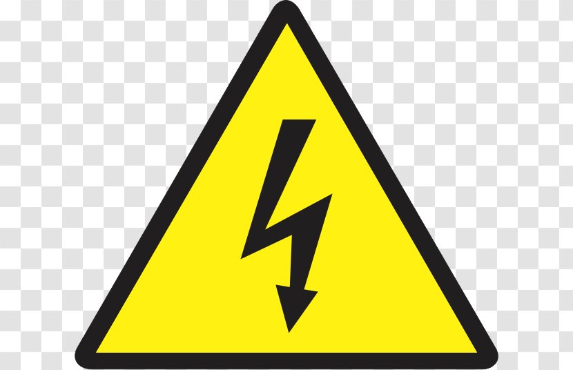 High Voltage Electric Potential Difference Warning Sign Hazard Symbol - Traffic - Danger Transparent PNG