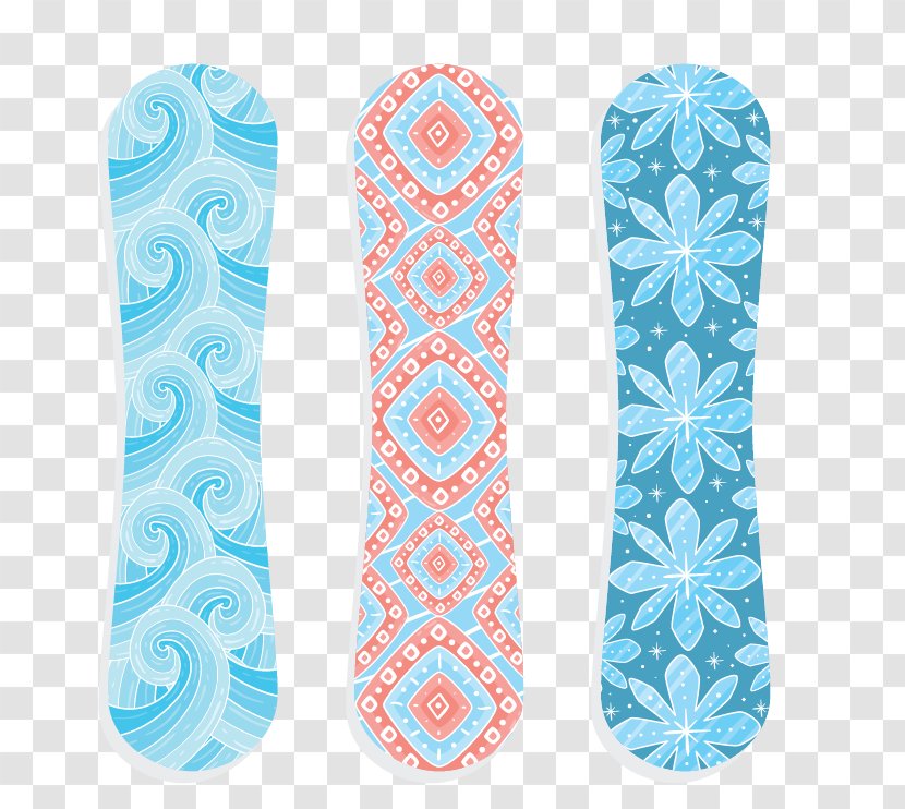 Snowboarding Skiing - Shoe - Fresh Decorative Pattern Snowboard Transparent PNG