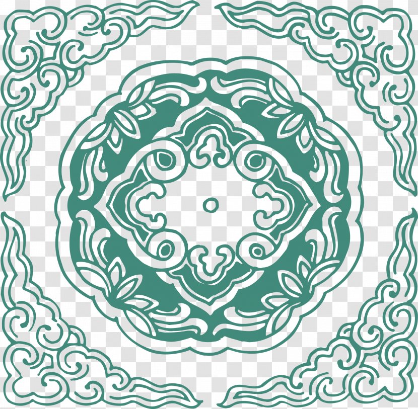 China Chinoiserie Motif - Shading Clouds Transparent PNG