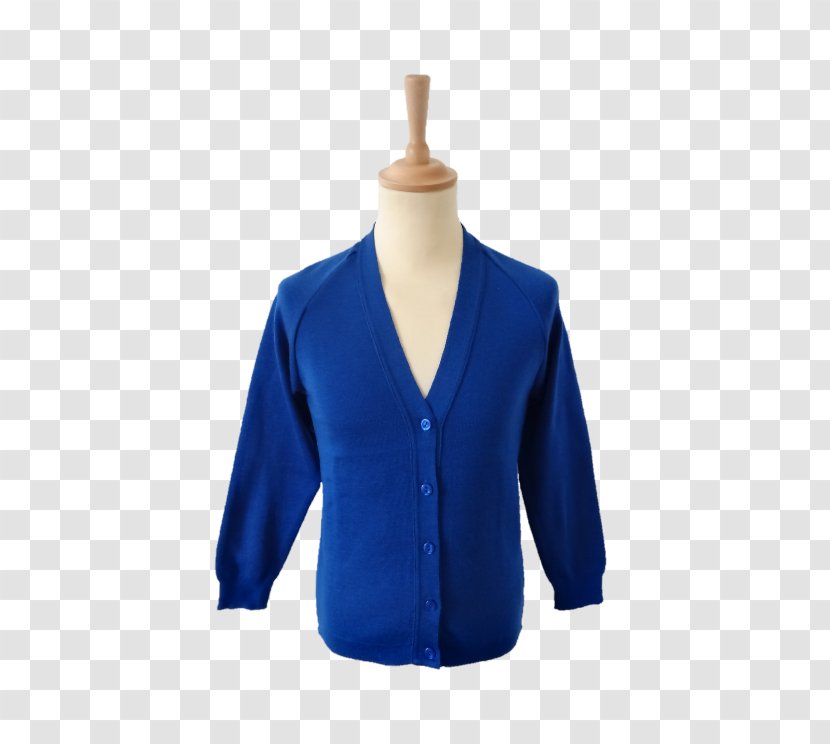 Cardigan Neck Sleeve - Cobalt Blue - Formfitting Garment Transparent PNG