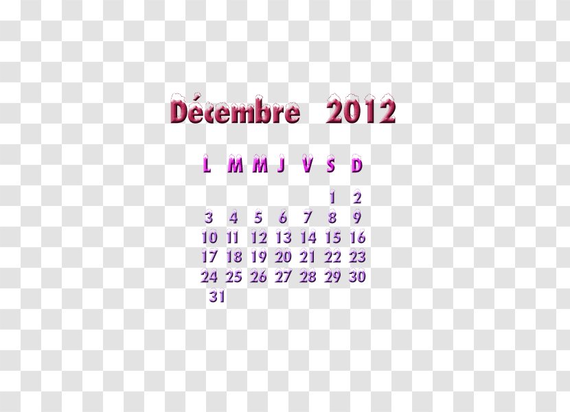 Calendar 0 December 1 - Brand - CALENDRIER Transparent PNG