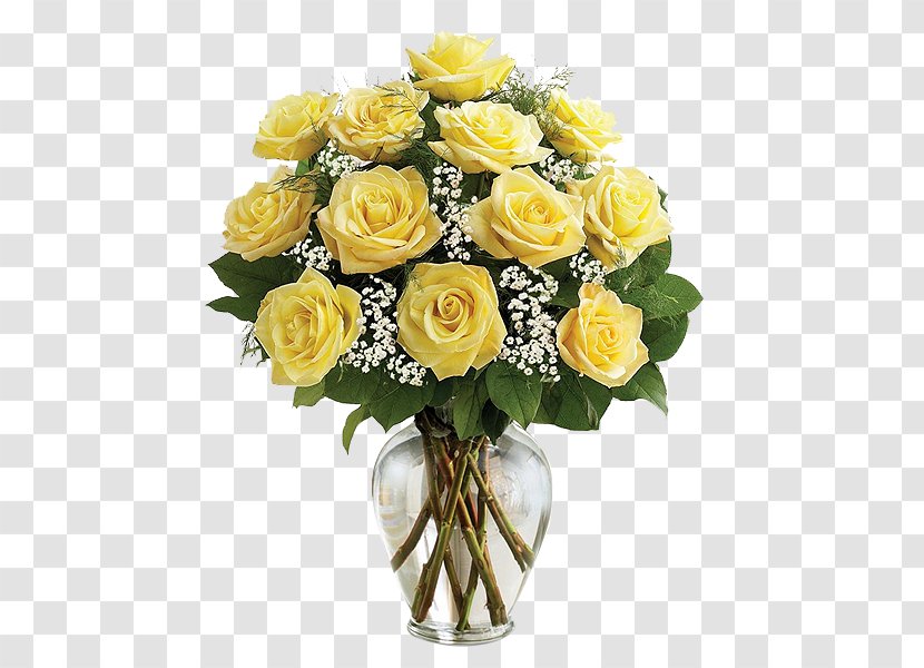 Garden Roses Floristry Cut Flowers Yellow - Flower Bouquet - One Dozen Rainbow Transparent PNG