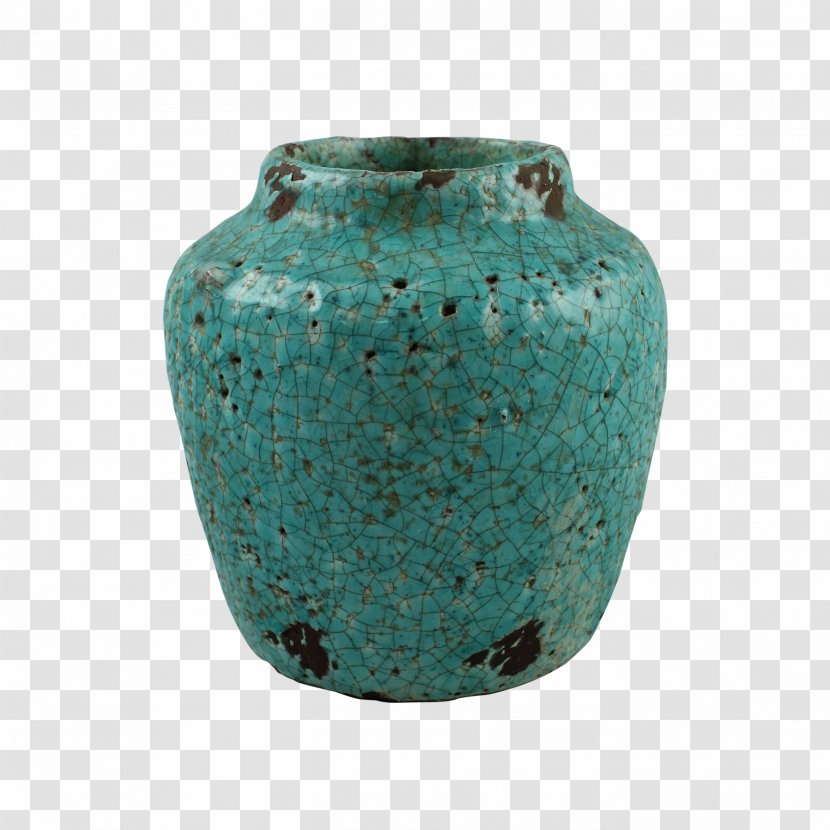 Ceramic Vase Pottery Turquoise Urn Transparent PNG