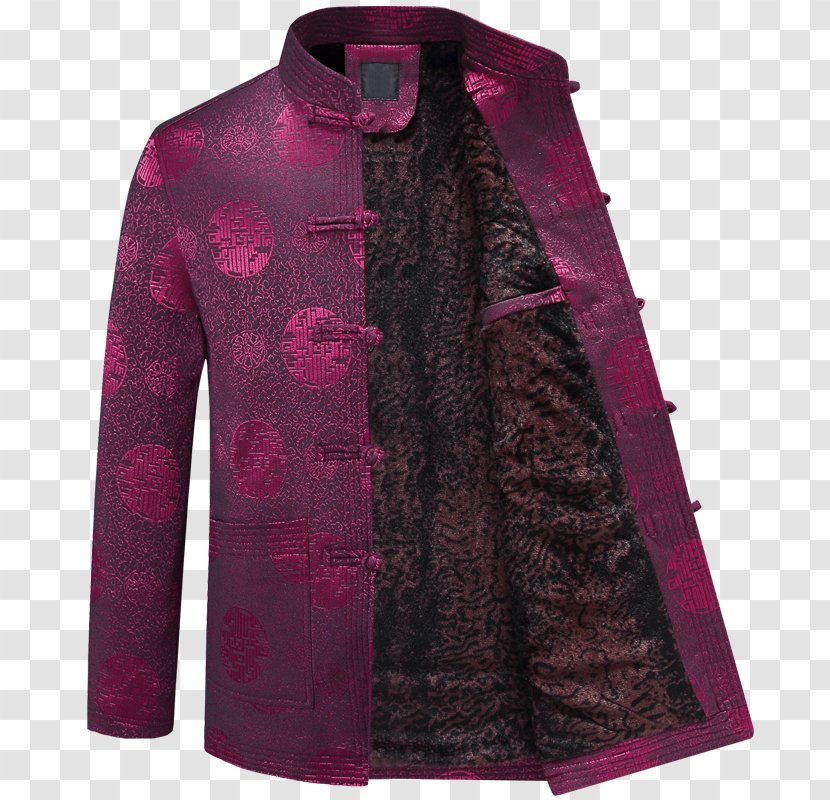 Sleeve Coat Jacket Pink M Wool - Woolen - Middle Aged Transparent PNG