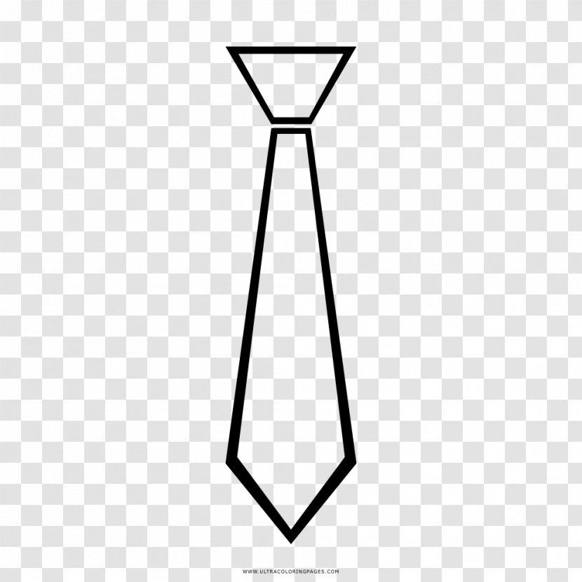 Drawing Line Art Necktie Coloring Book Black And White - Area - Gravata Transparent PNG