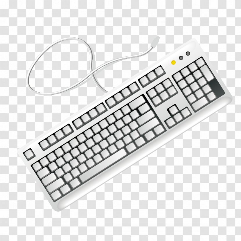 Computer Keyboard Mouse Clip Art - Peripheral - Gray Transparent PNG