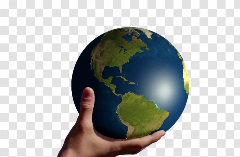 Globe United States World Earth Sign Language - Day - Hand Painted Planet Transparent PNG