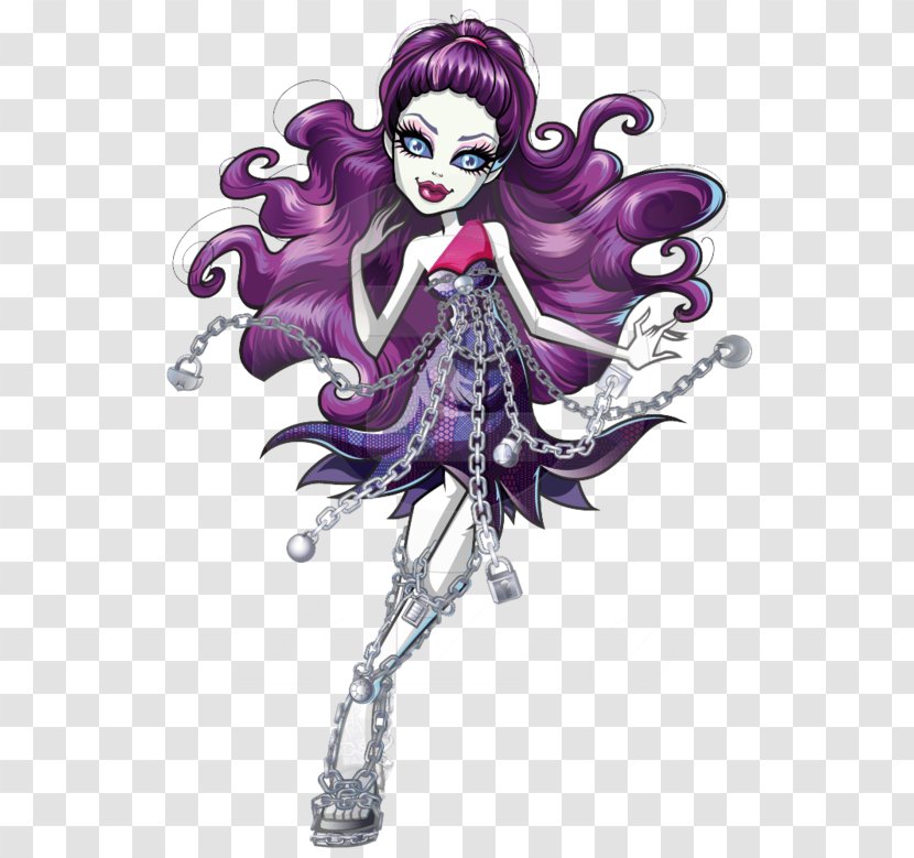 Monster High Spectra Vondergeist Daughter Of A Ghost Doll River Styxx - Watercolor Transparent PNG