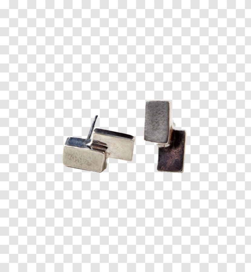 Cufflink Jewellery Rectangle - Silver Transparent PNG
