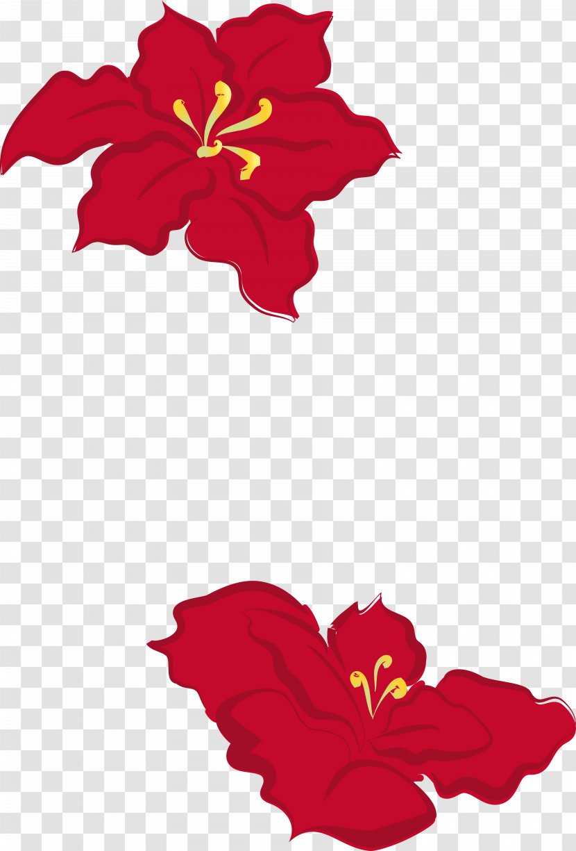 Clip Art Design Poinsettia Image - Leaf - Floral Transparent PNG