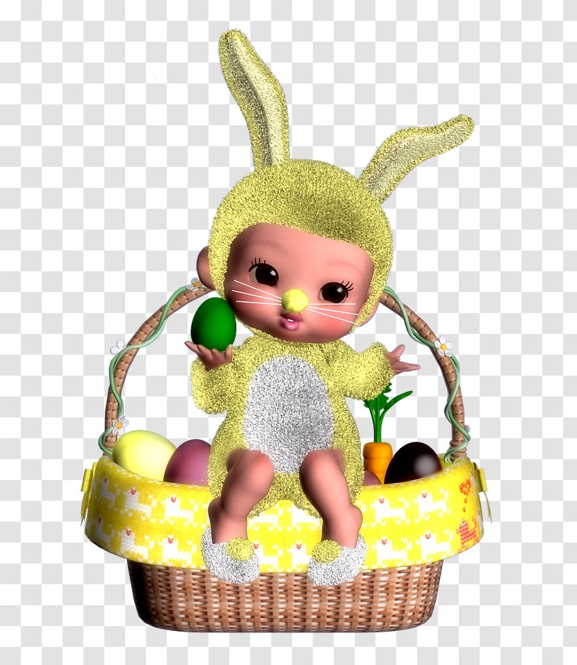 Easter Bunny Basket Transparent PNG