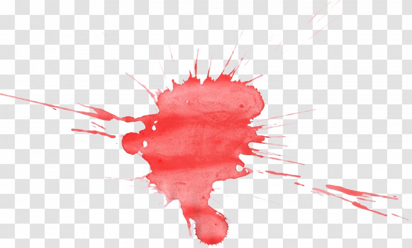 Watercolor Painting Red - Cartoon Transparent PNG