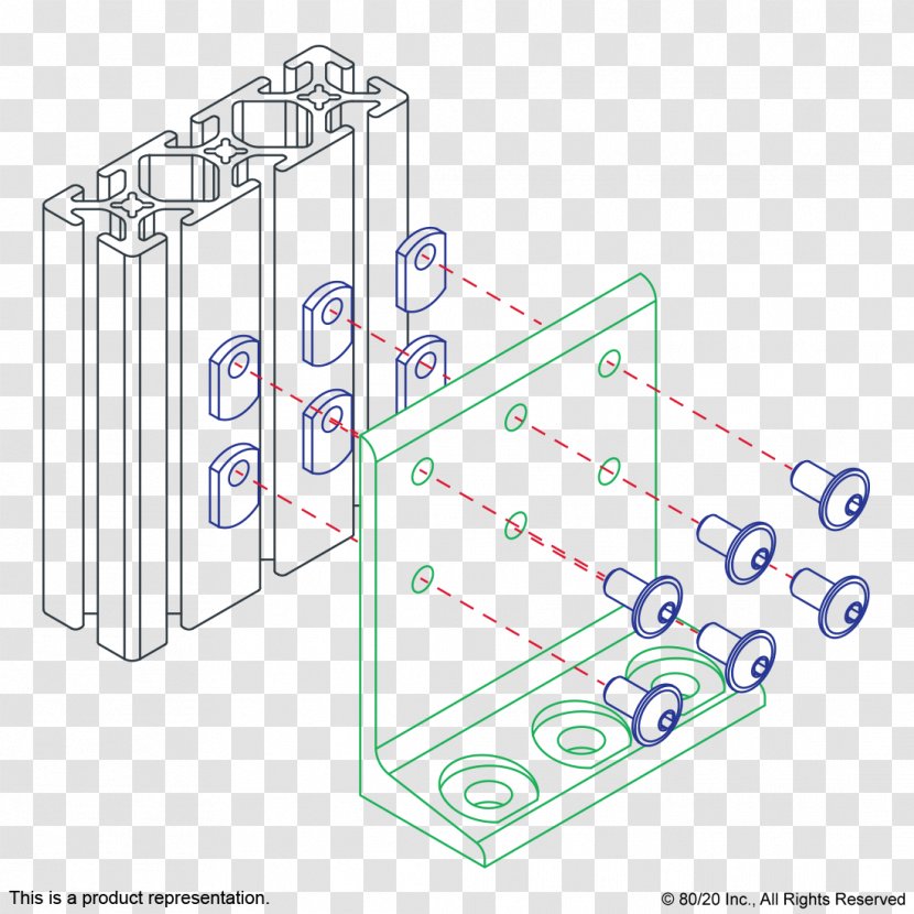 80/20 T-slot Nut /m/02csf Aluminium - 8020 - Exploded Transparent PNG