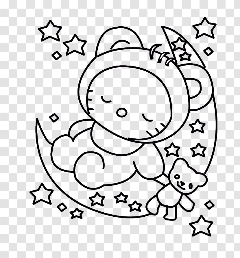 Hello Kitty Coloring Book Drawing Child - Cartoon Transparent PNG